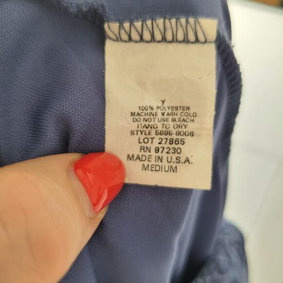 Y2K Whimsy Skirt Womens Medium Blue Sheer Handkerchief Hem Floral Paisley USA - Picture 8 of 9